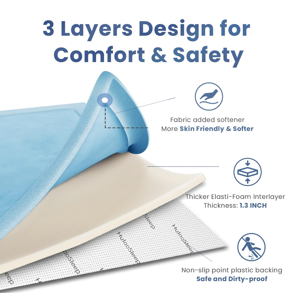 Huloo Sleep mat being wiped for easy care and spills