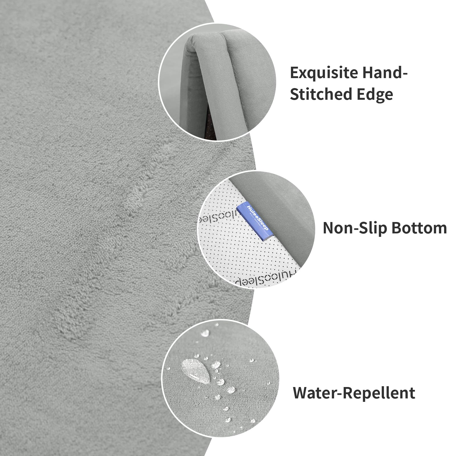 Huloo Sleep Elasti-Foam 1.3-inch thickness provides side cushioning for comfort.
