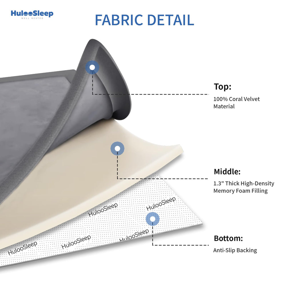 Huloo Sleep floor mat provides noise absorption and comfortable surface.