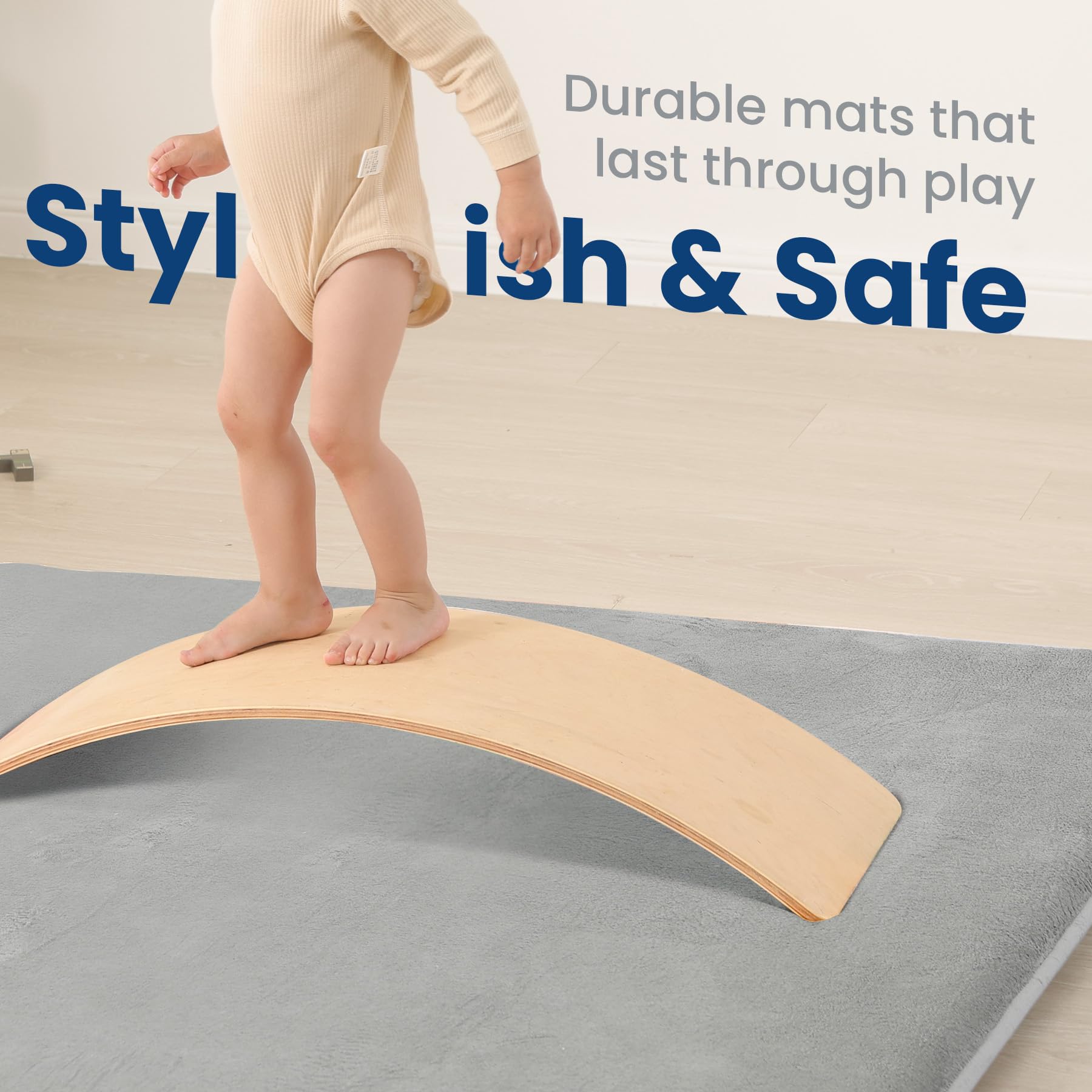 Huloo Sleep kid-friendly play on mat shows tummy time and exploration
