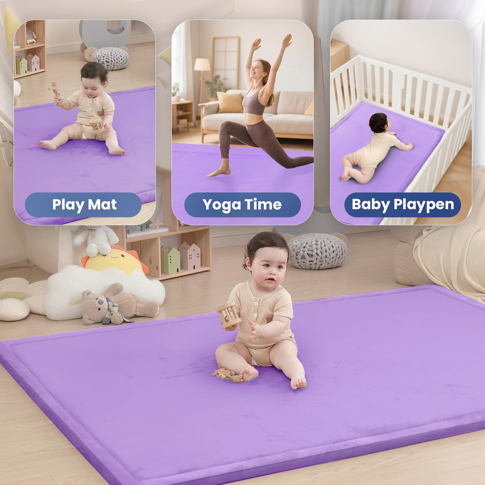 Huloo Sleep lavender mat in living room boosts cozy ambiance