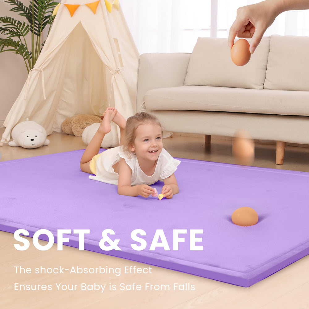 Huloo Sleep lavender surface in nursery adds soft velvet comfort