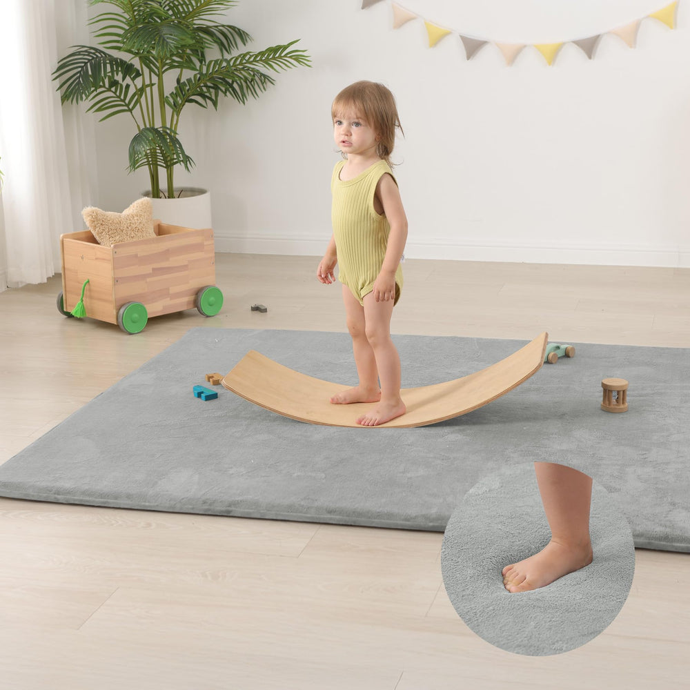 Huloo Sleep memory foam 1.3-inch closeup shows cloud-like cushioning for safe play