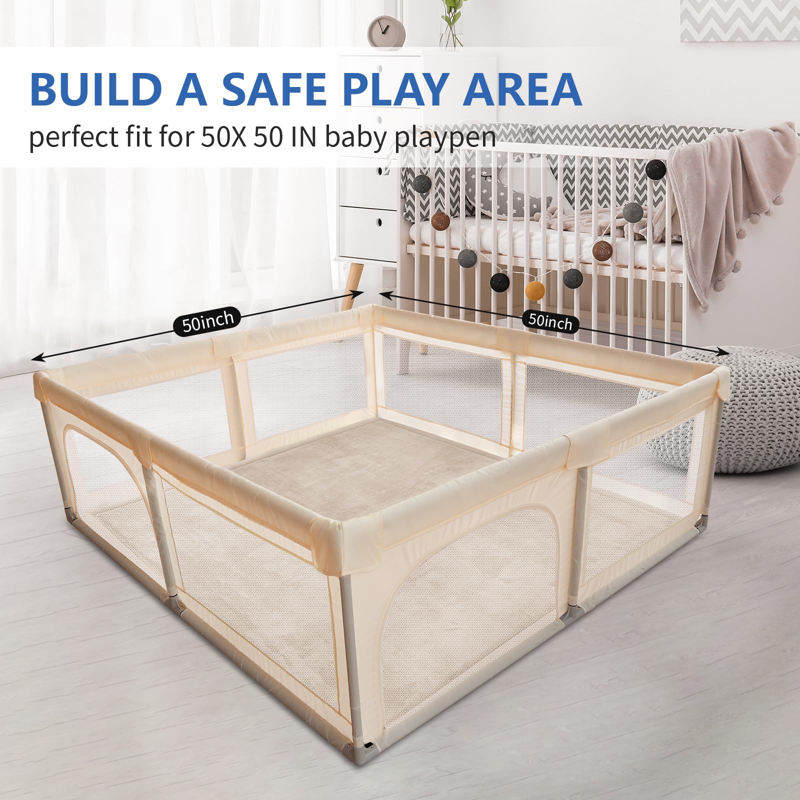 Huloo Sleep non-slip backing keeps the mat in place on hardwood