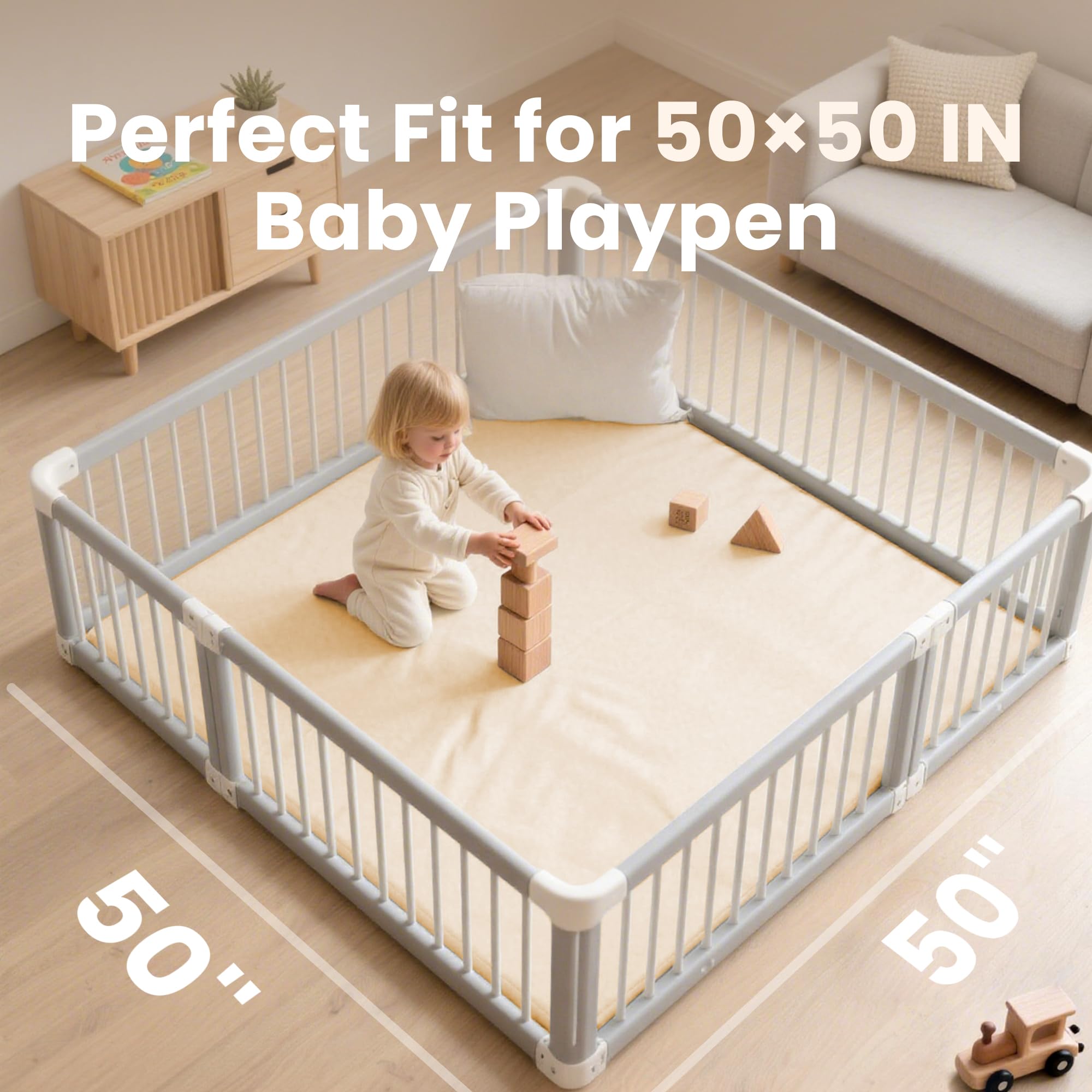 Huloo Sleep non-slip bottom keeping mat in place during play