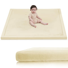 Huloo Sleep play mat 50x50 tatami vanilla offers roomy tummy time and soft padding.