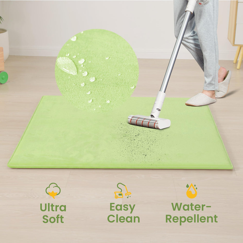 Huloo Sleep spacious play area in light green suitable for toddlers and kids.