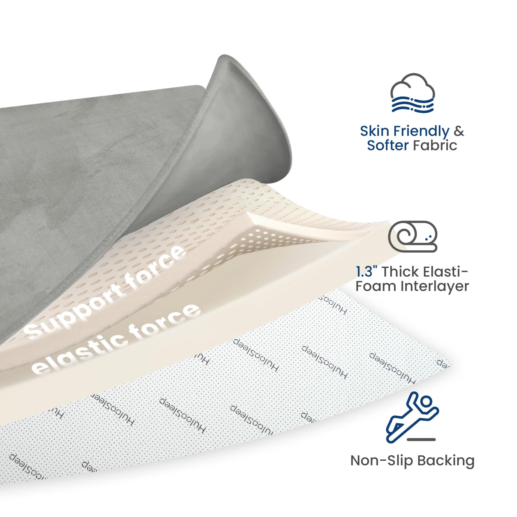 Huloo Sleep spill-cleaning demo illustrates easy wipe-down maintenance