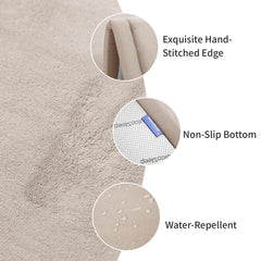 Huloo Sleep beige tatami-style close-up highlights plush coral velvet texture