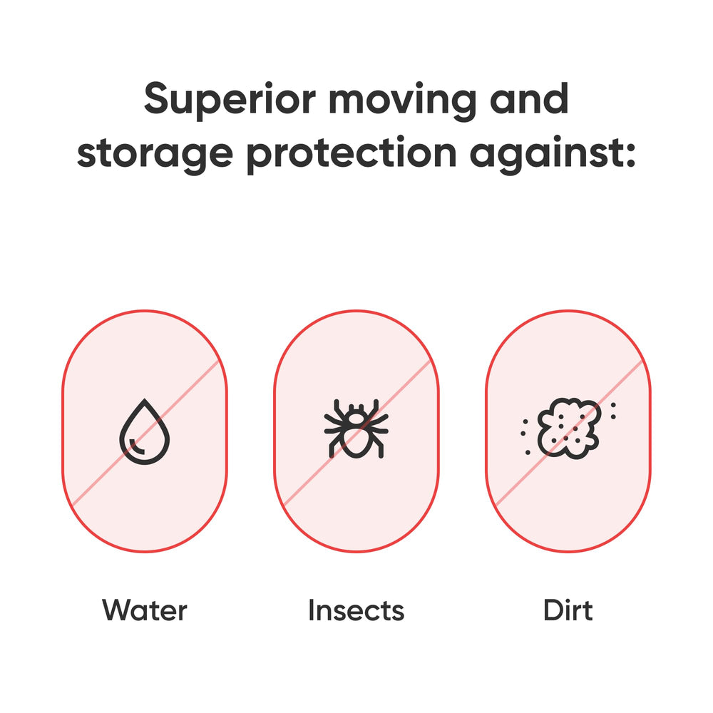 Hulsky stroller bag guards against dust and insects during moves.