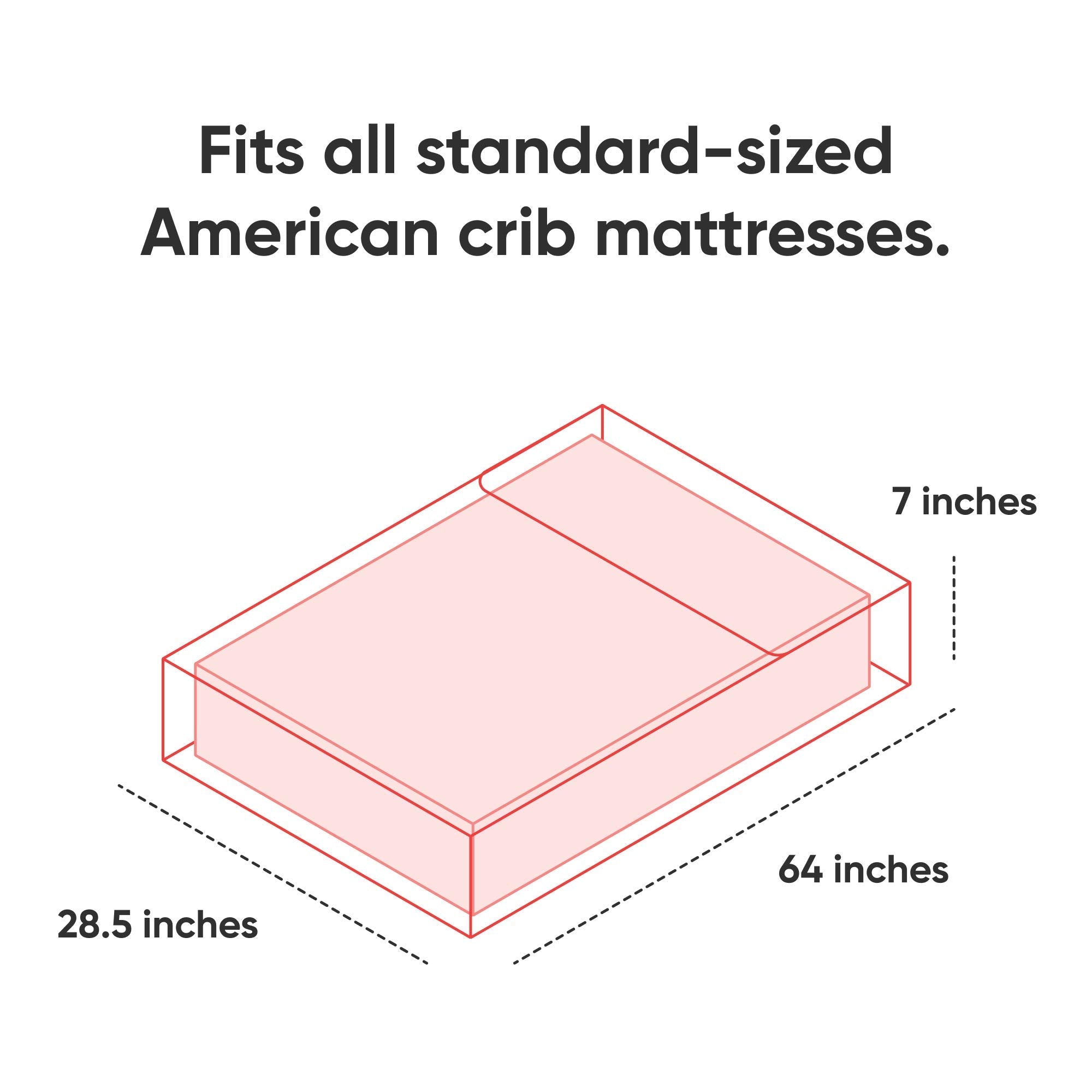 Hulsky crib mattress bag waterproof seal helps protect from spills and dust.