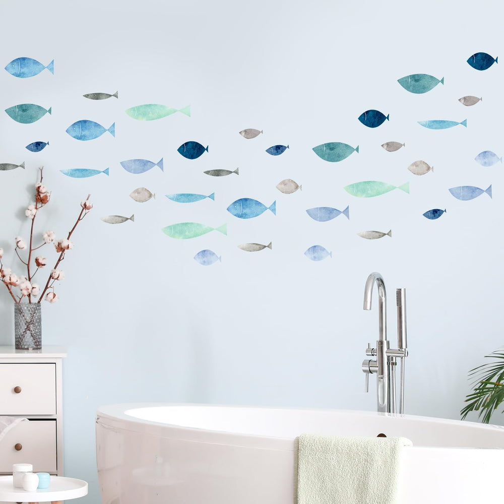 Humyoun fish decals suit walls, doors, and windows for versatile decor.