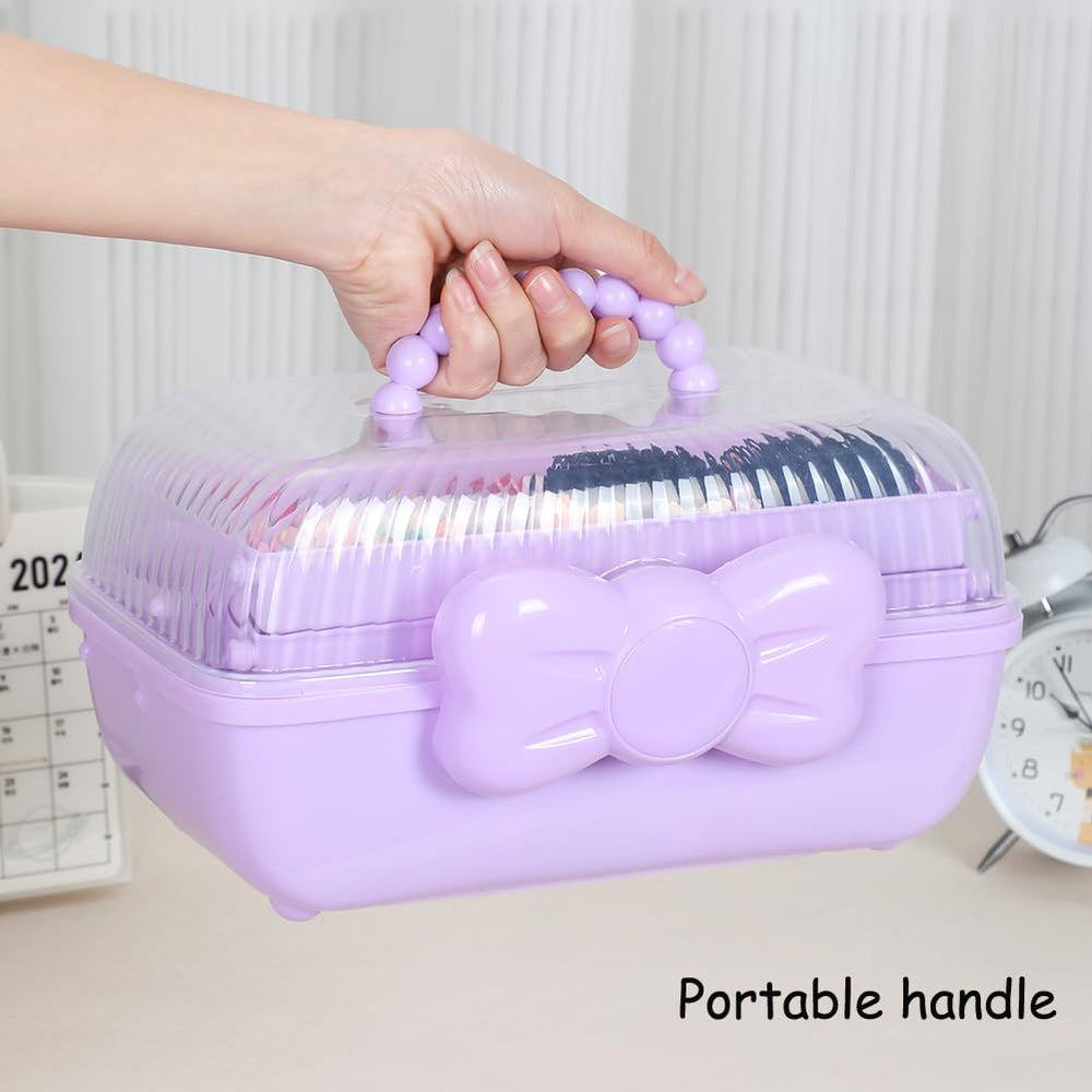 Huniupore large-capacity box fits headbands, pins, and barrettes