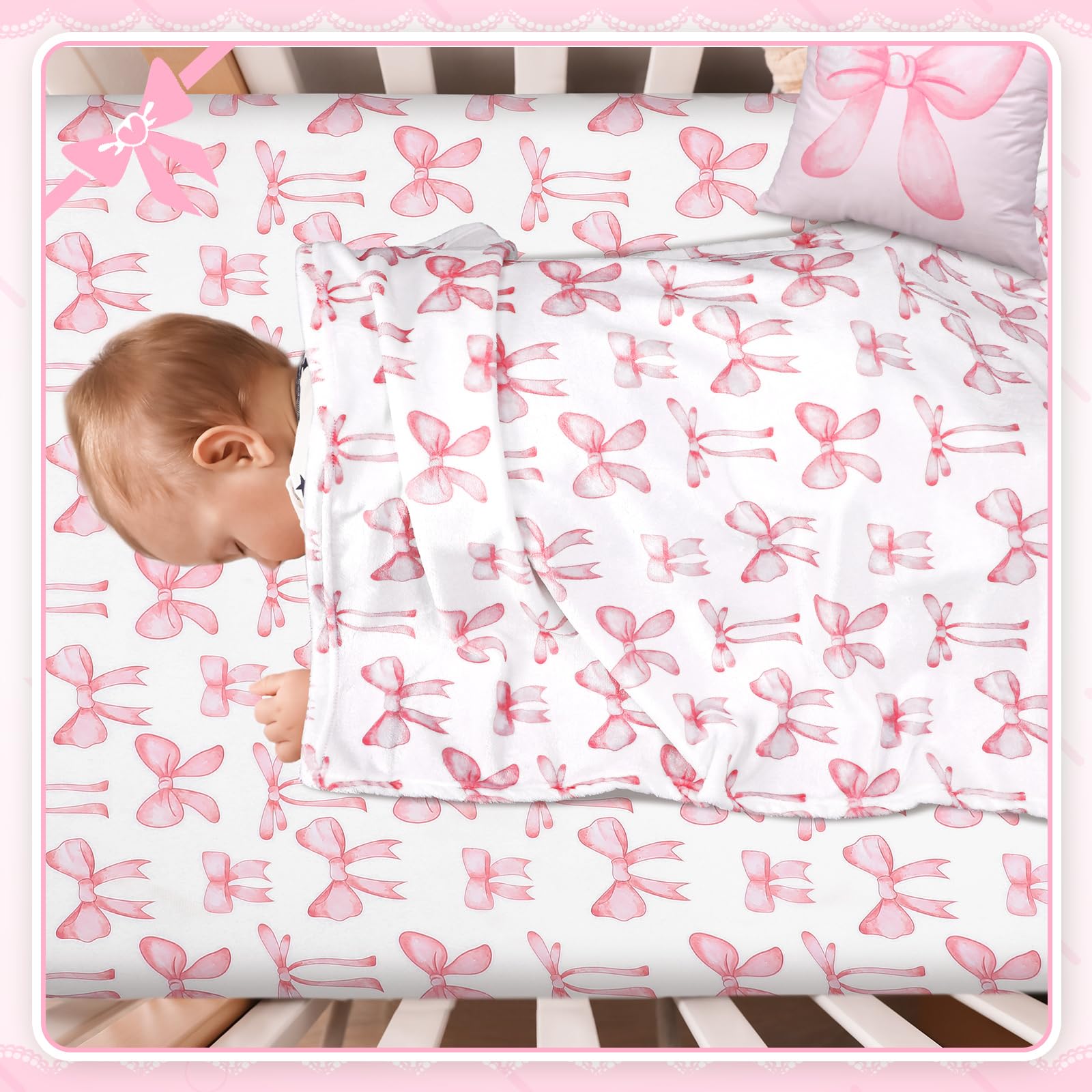 HunnmingRe nursery style shot emphasizes compatibility with standard infant beds and toddler mattresses