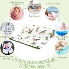 HunnmingRe Mallard Duck Infant Blanket close-up highlights cozy fabric texture for sensory comfort