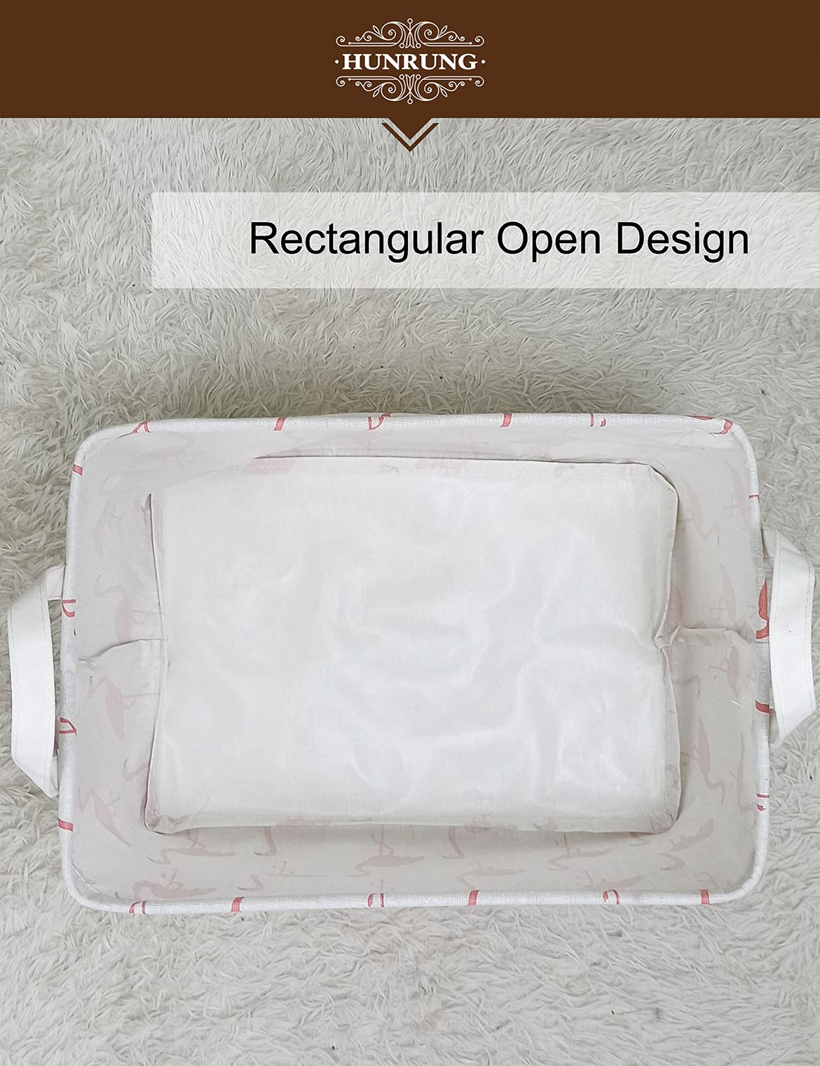 HUNRUNG durable storage basket with waterproof coating protects contents