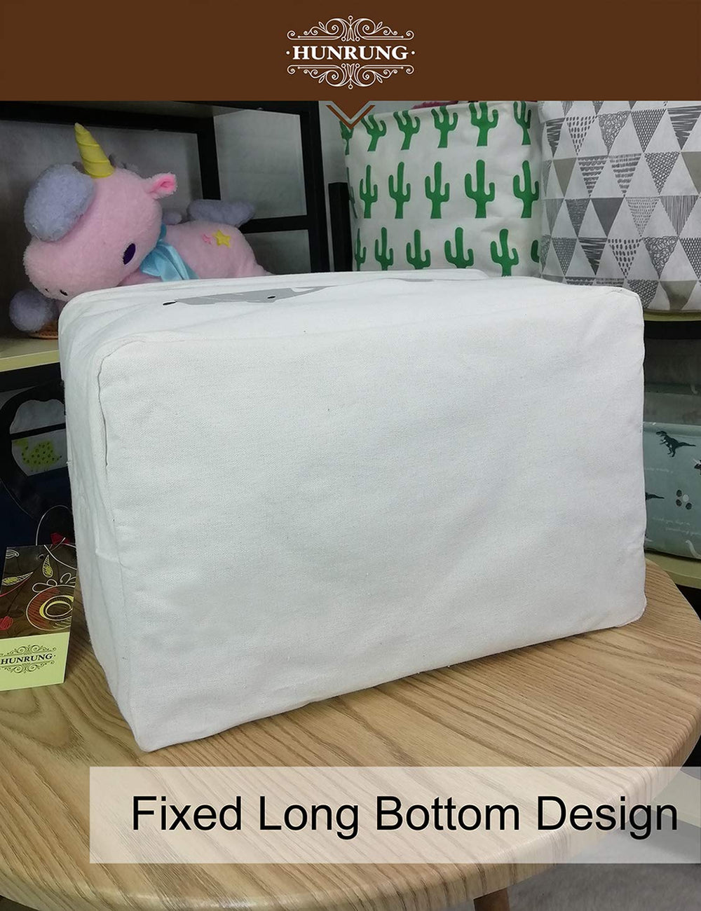 hunrung elephant storage basket living room for blankets and reading materials.
