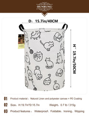 HUNRUNG laundry hamper canvas fiber closeup highlights durable material for daily laundry.