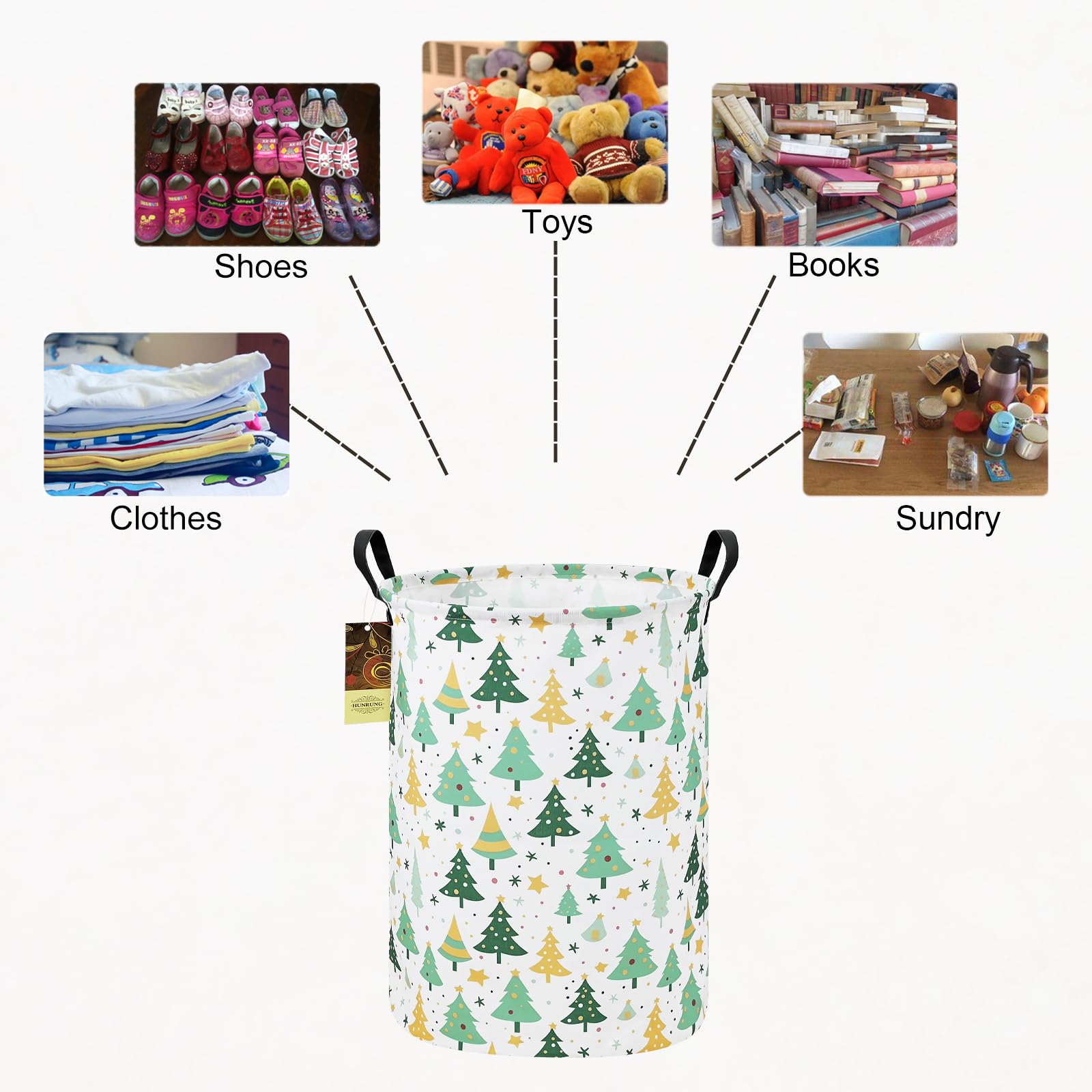 HUNRUNG collapsible design allows flat storage when not in use.