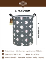 HUNRUNG laundry hamper collapsible flat for space-saving closet organization.