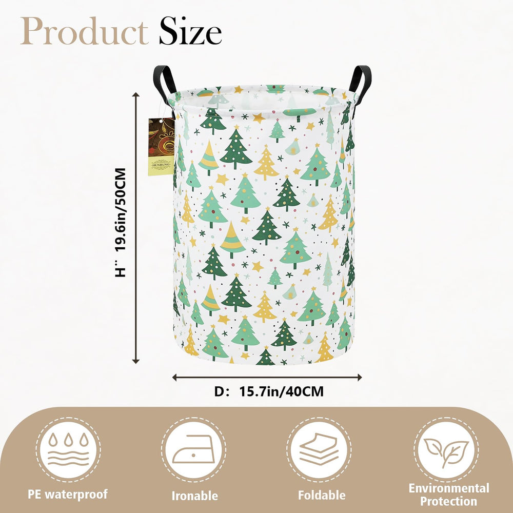 HUNRUNG laundry hamper with easy-to-tote handles for effortless room-to-room transport.
