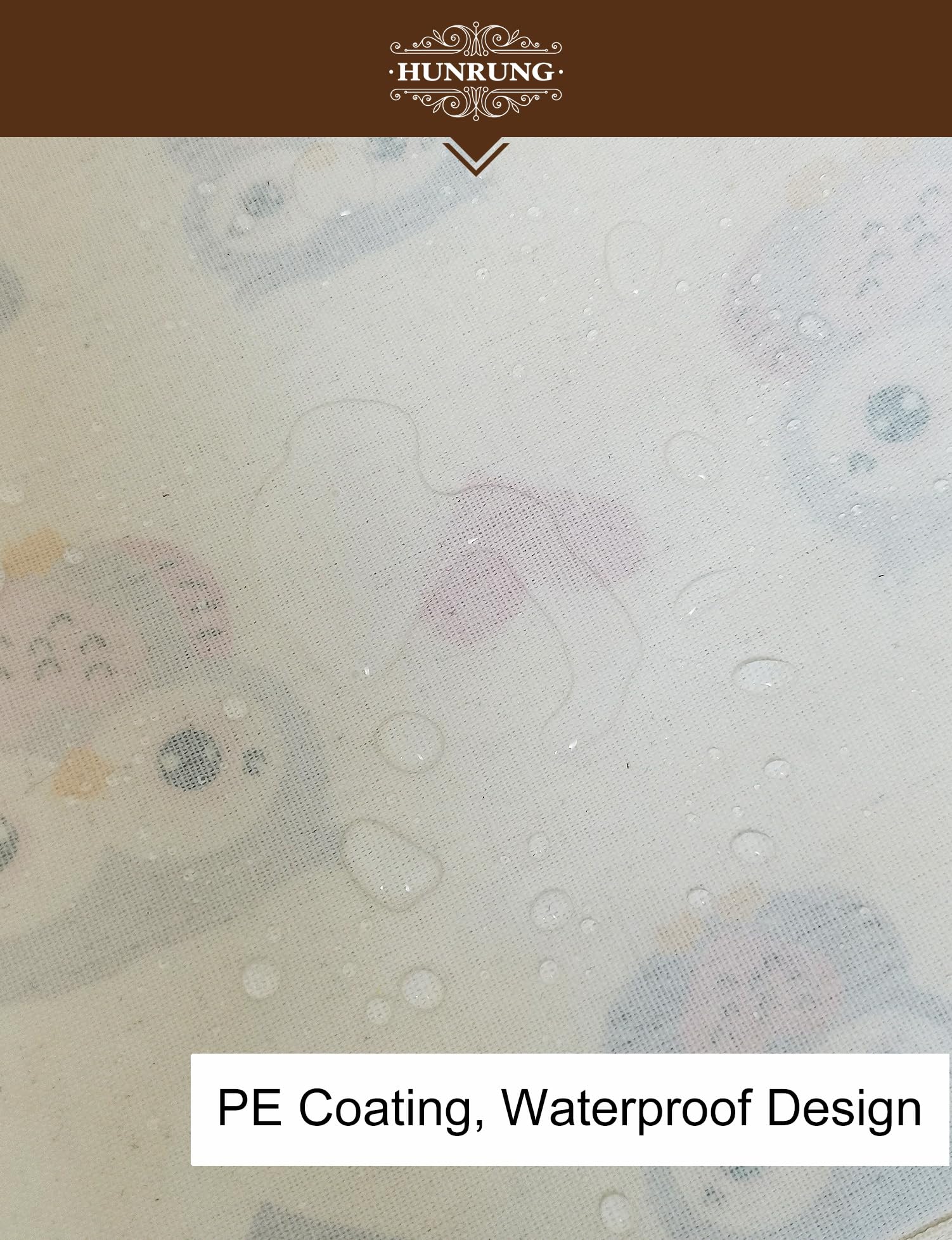 Hunrung Round Love Owl polyester canvas texture feels durable and washable.