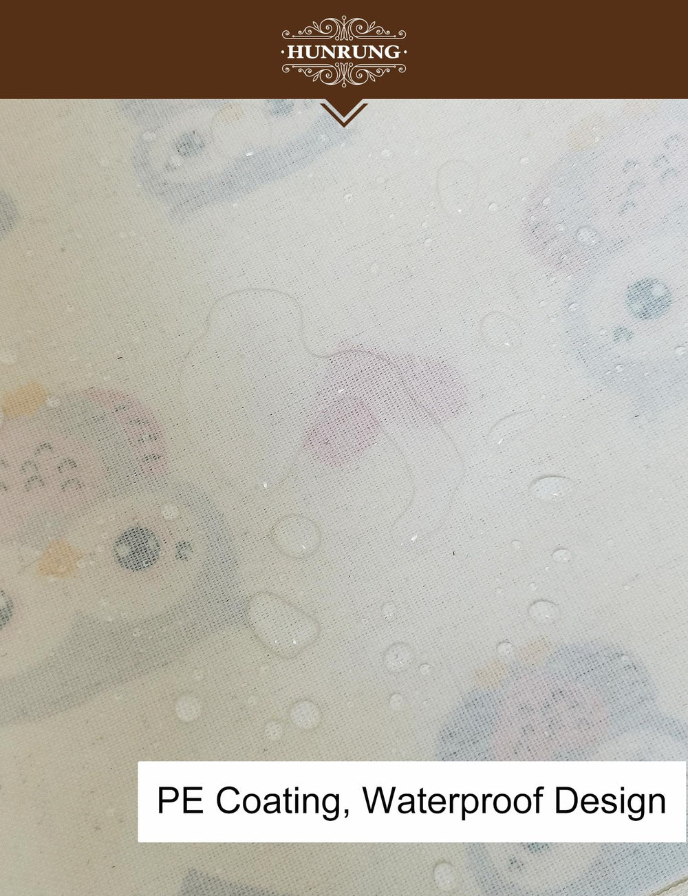 Hunrung Round Love Owl polyester canvas texture feels durable and washable.