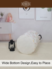 HUNRUNG laundry hamper round rainbow promotes playful nursery organization
