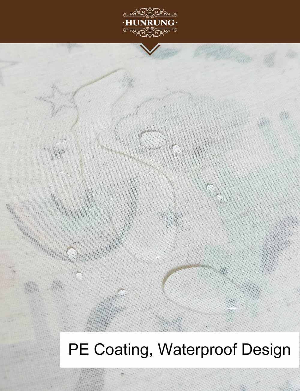 HUNRUNG waterproof coating detail helps protect contents from light spills.