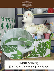 HUNRUNG leaf storage basket collapsible and flat for space-saving storage