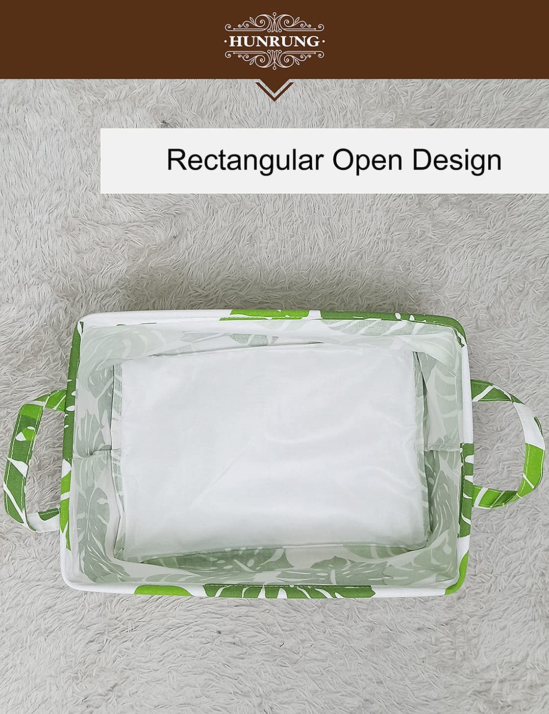 HUNRUNG leaf storage basket doubles as a laundry hamper when needed