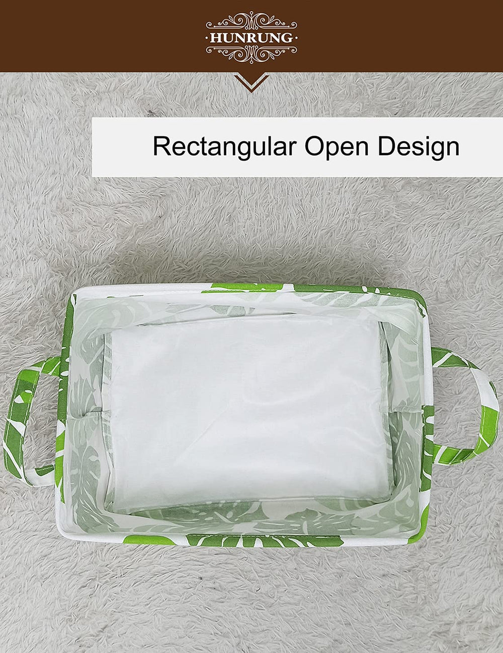 HUNRUNG leaf storage basket doubles as a laundry hamper when needed