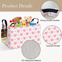 HUNRUNG REC-Heart collapsible bin folds flat for easy storage.