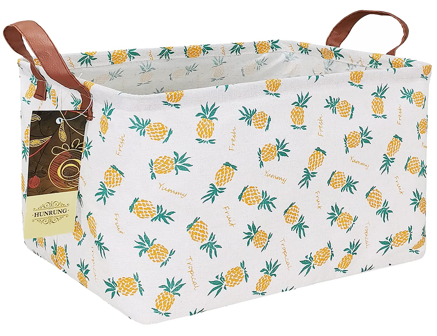HUNRUNG rectangle storage basket with animal pattern for toy organization