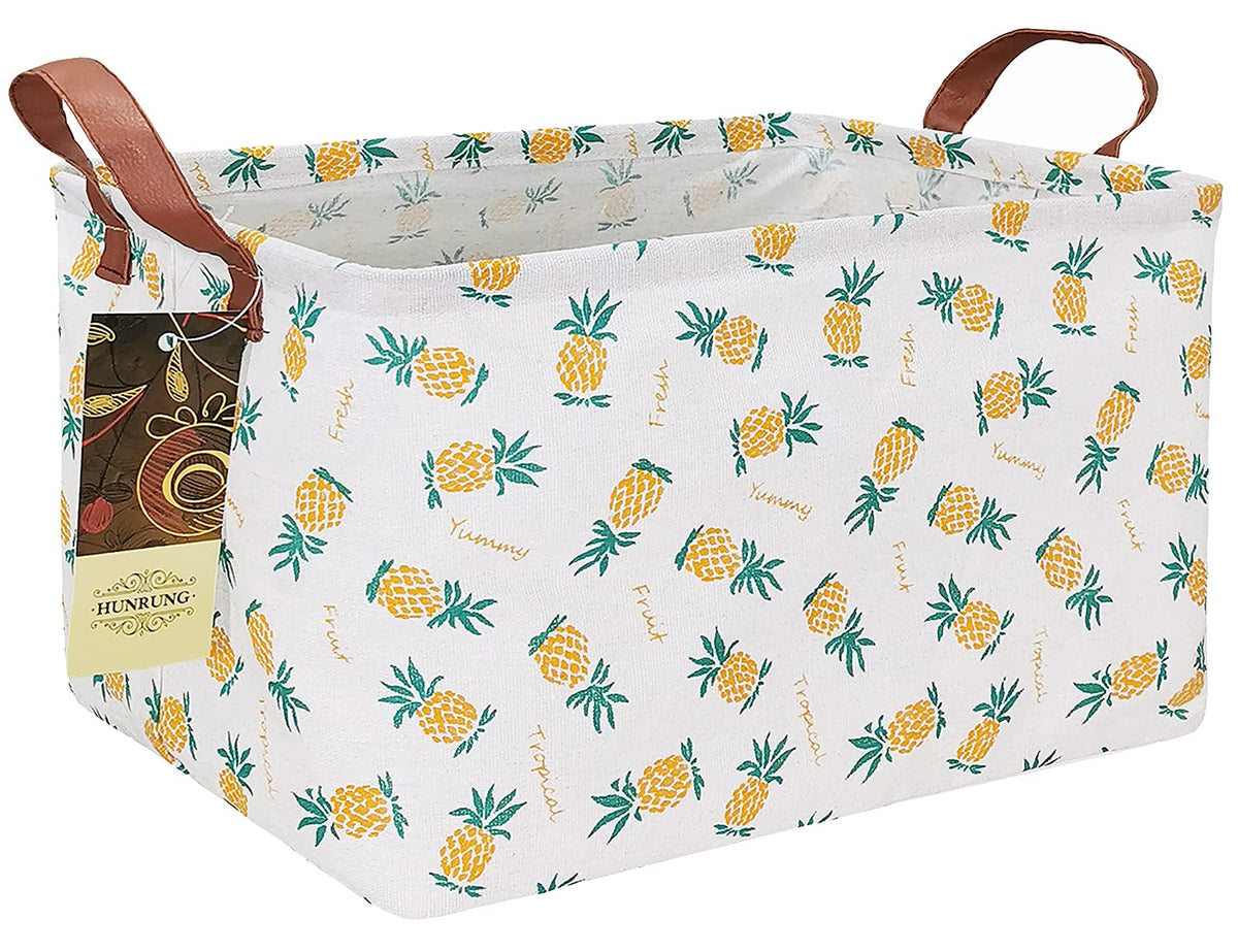 HUNRUNG rectangle storage basket with animal pattern for toy organization