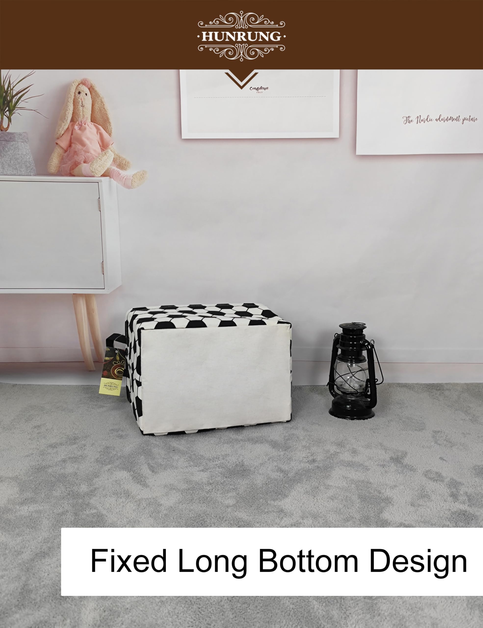 HUNRUNG rectangle storage basket animal pattern adds playful room decor