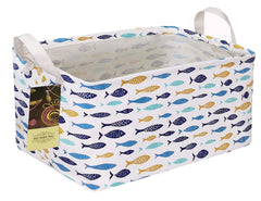HUNRUNG rectangle storage basket with animal pattern stores toys and books neatly.