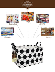 HUNRUNG rectangle storage basket collapsible design saves space when not in use