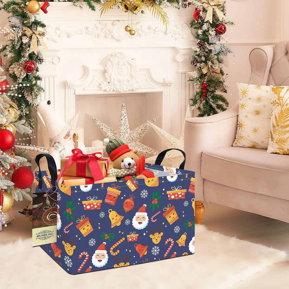 HUNRUNG rectangle storage basket foldable design, convenient for flat storage and transport.