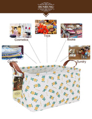 HUNRUNG rectangle storage basket in living room for blankets and books