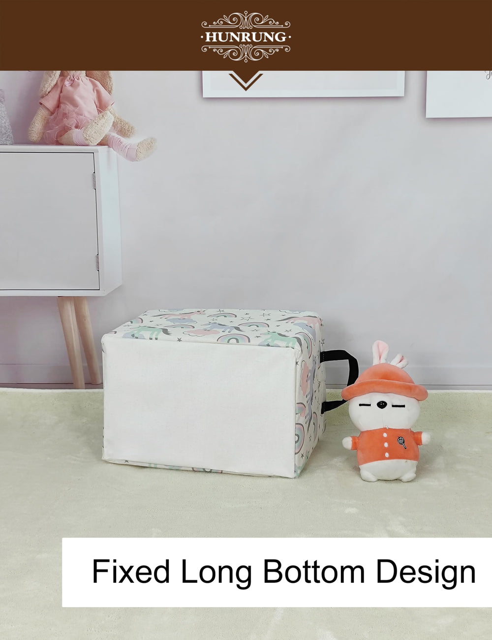 HUNRUNG nursery storage for diapers, wipes, and essentials with easy access
