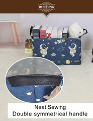 HUNRUNG rectangle storage basket folded flat for space-saving storage.