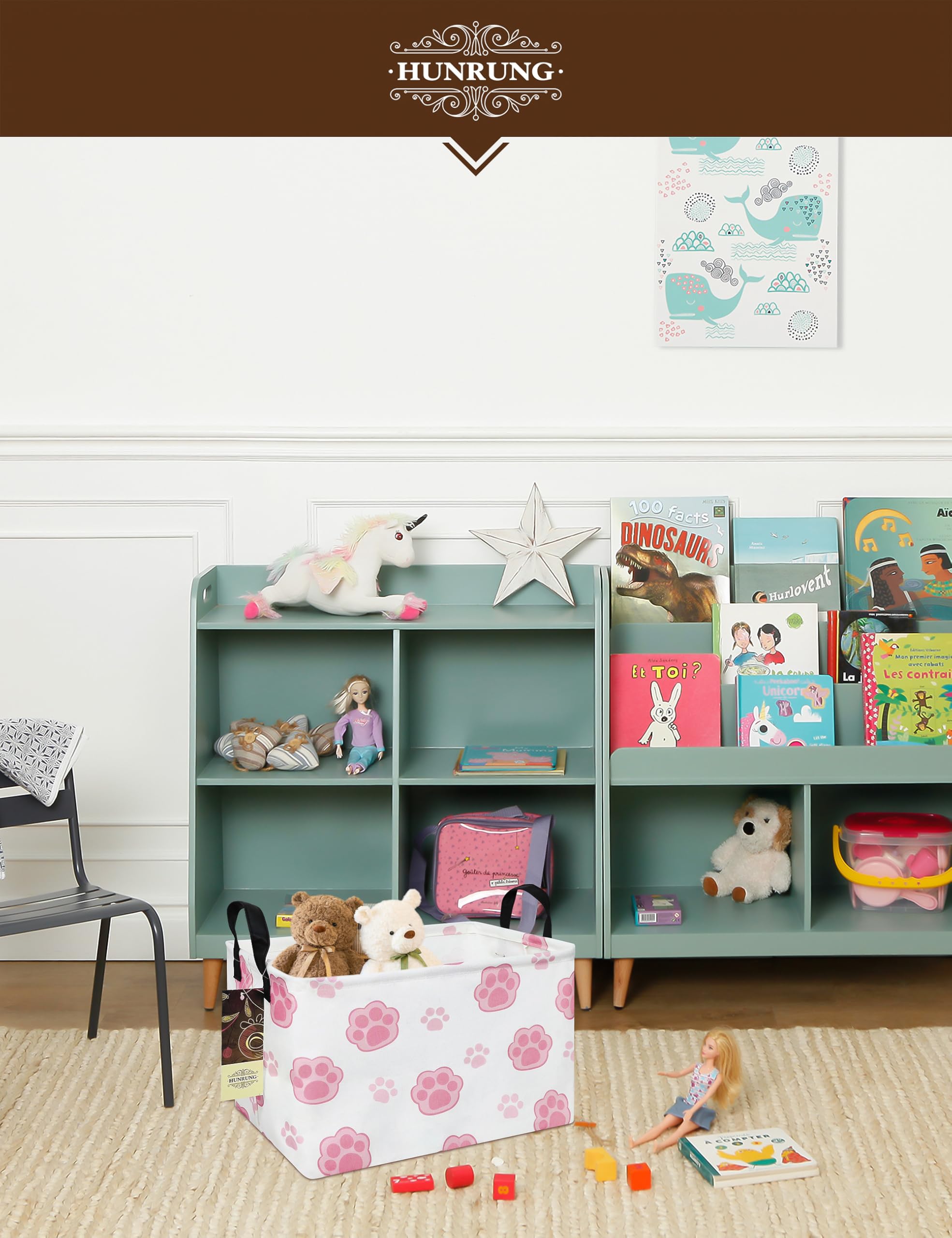 Versatile use: ideal for toy storage and laundry sorting in kids’ rooms