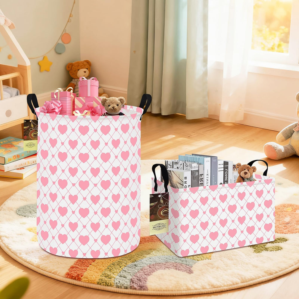 HUNRUNG toy organizer basket keeps kids’ room tidy during playtime.