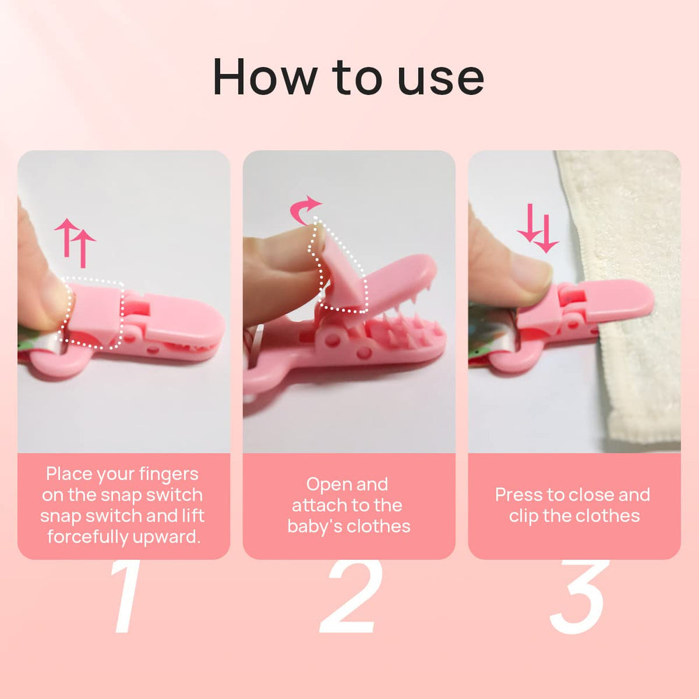 Hunxuo pacifier clip soft polyester closeup highlights gentle touch and easy-care fabric