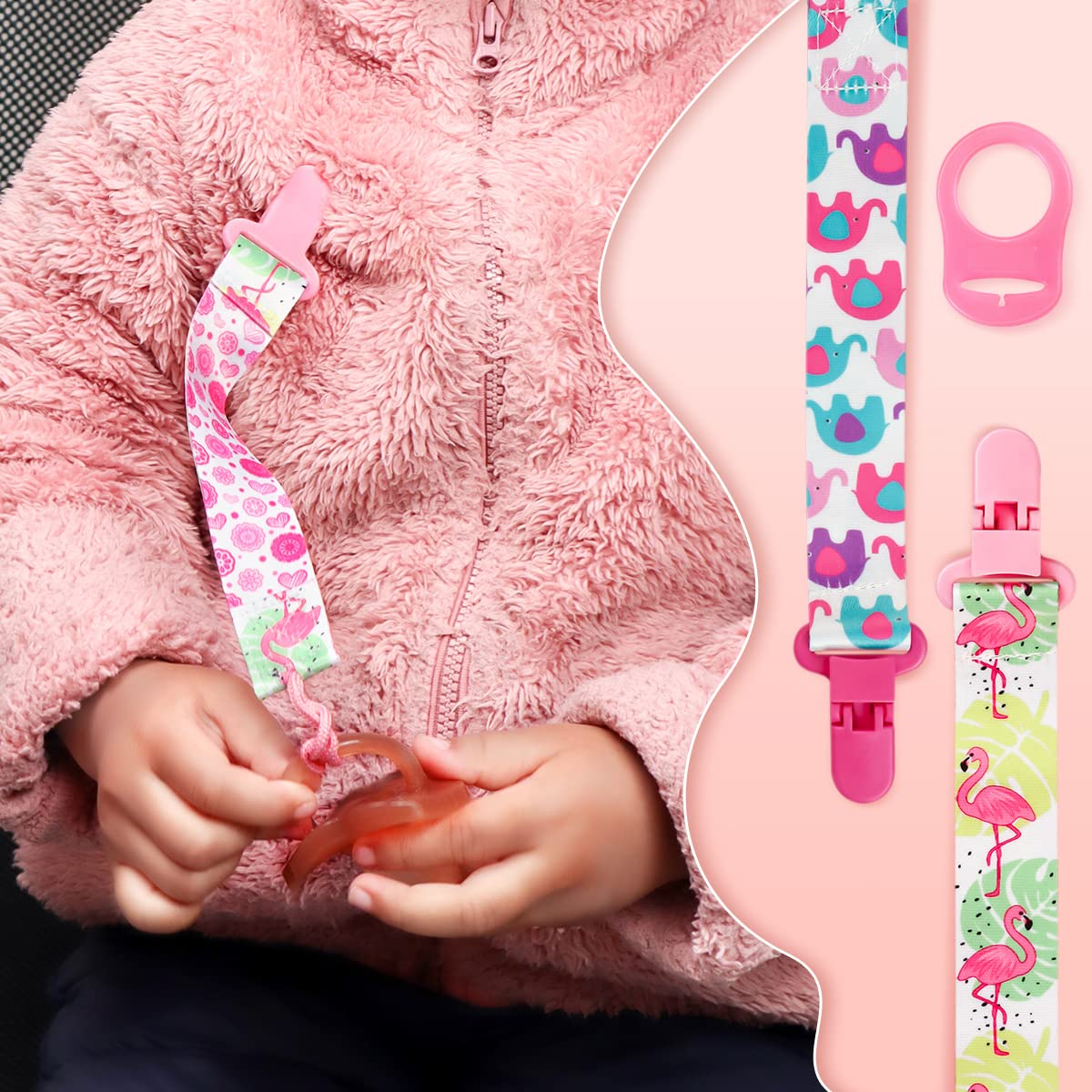 Hunxuo pink-patterns closeup highlights colorful patterns ideal for baby showers and gifts