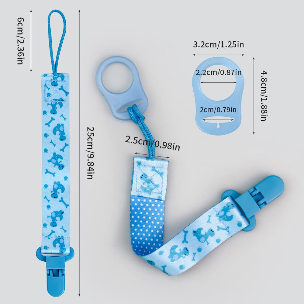 Hunxuo teething toy clips help keep toys within reach during play.