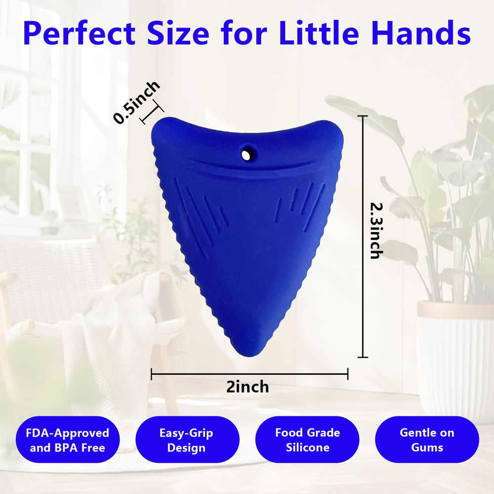 Huoflame silicone chew necklace triangle design promotes sensory engagement for infants.