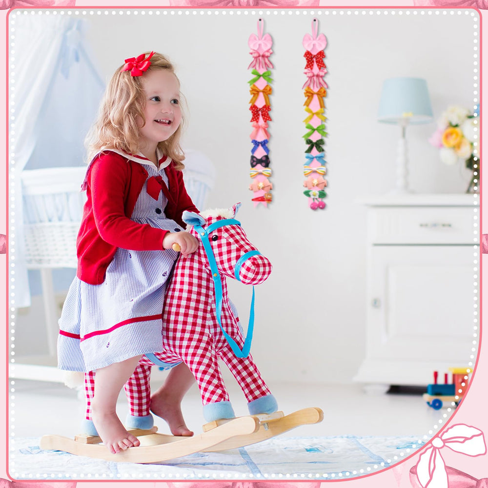 Huquary baby girl hair bow display combines decoration with practical clip storage