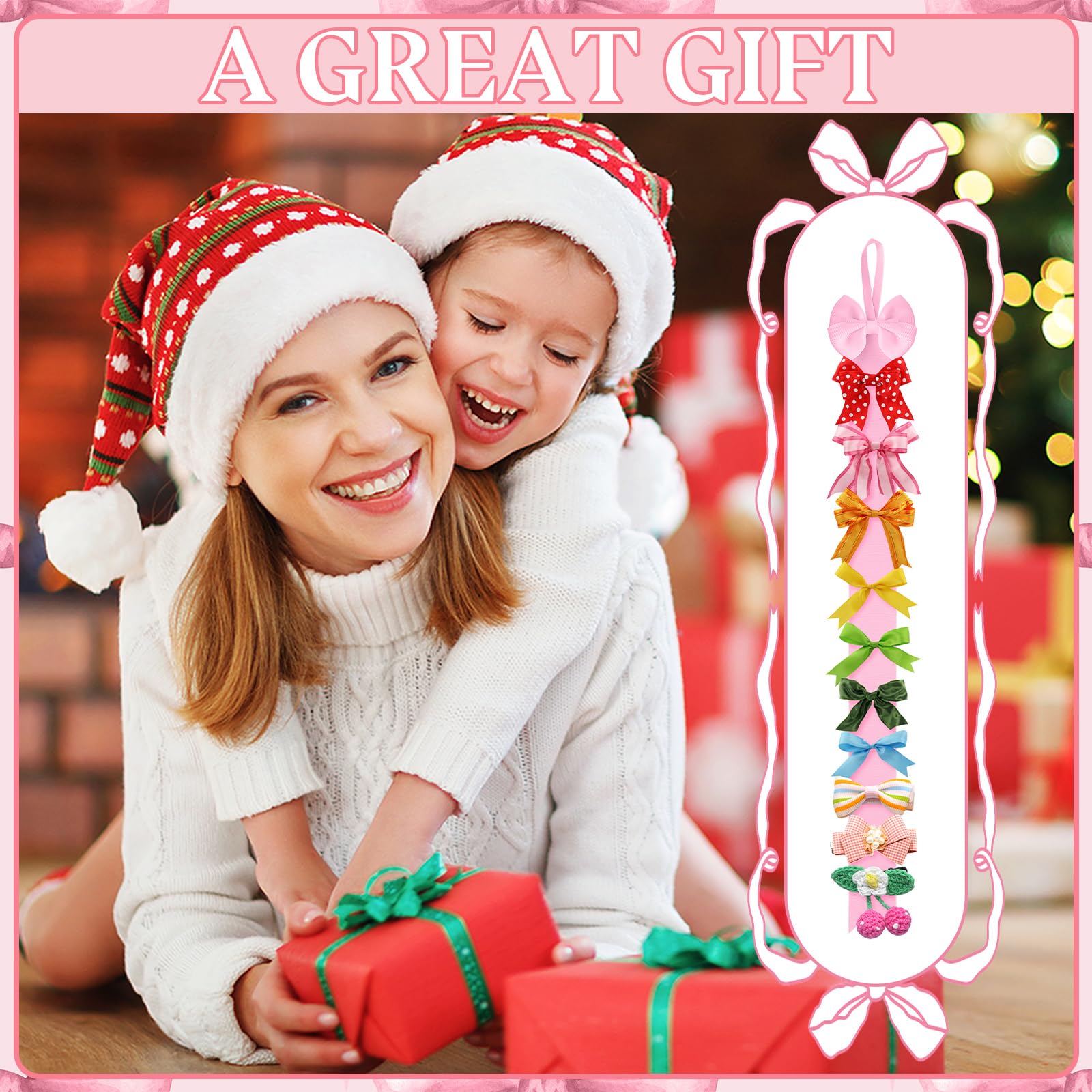 Huquary gift-friendly bow organizer idea great for baby showers or holidays